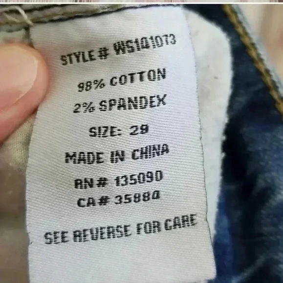 Anthropologie Distressed Denim Shorts Triangle Cutout Detail - Picture 2 of 8